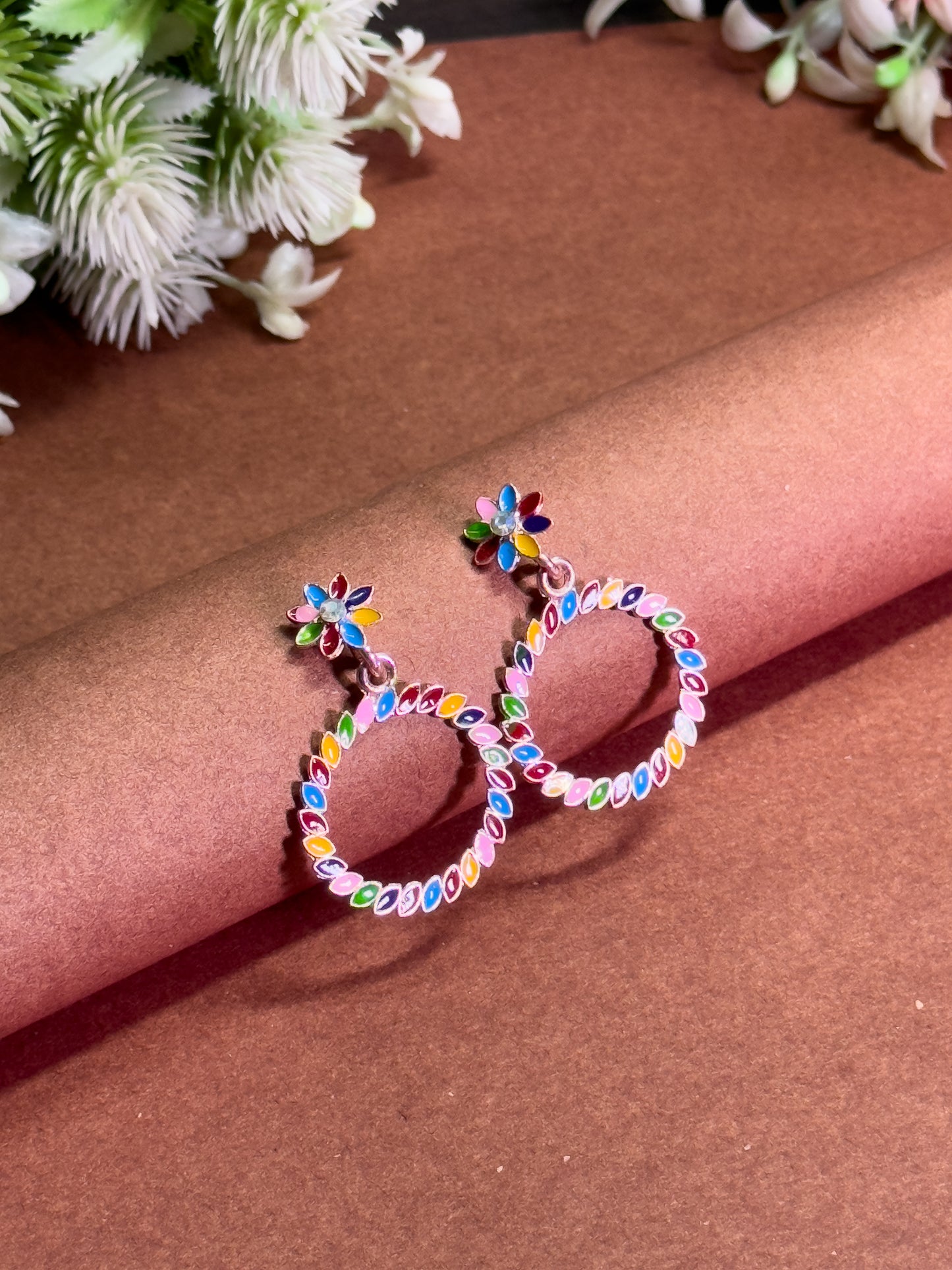Vibrant Bloom Hoops