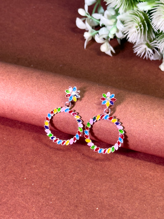 Vibrant Bloom Hoops